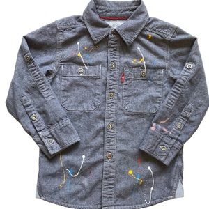Levi’s Paint Splatter Denim Button Up